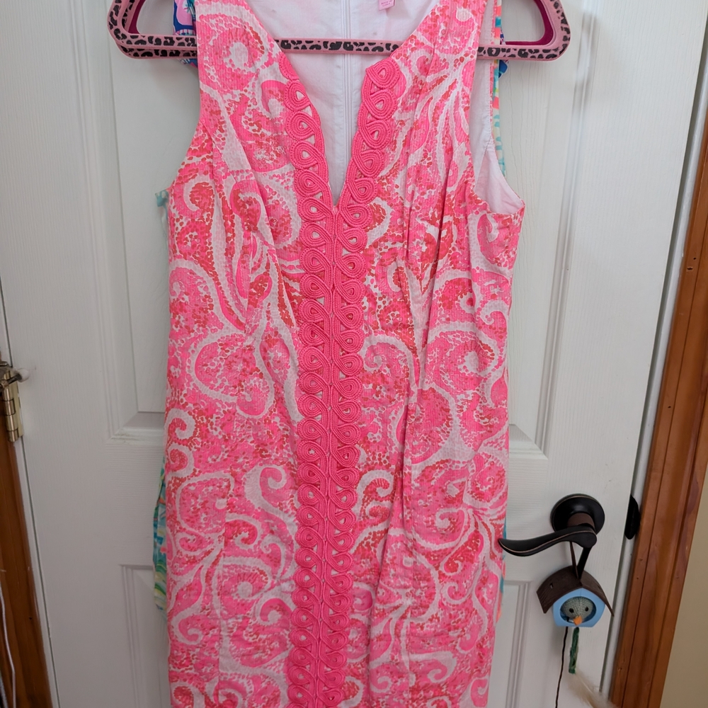 Pink Sleeveless Dress with Lace Detail